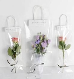 Transparent Handbag Pvc Flower Packing Bag Holiday Gift Bouquet PackagingSmall Woman Organiser C0614G153162854