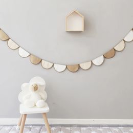 Nordic Wall Hanging Decoration Garland Flags String Cotton Ramie Kids Room Background Decorative Flag Garland Home Party Wedding 240422