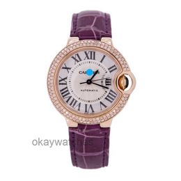 Unisex Dials Automatic Working Watches Carter Blue Balloon 18K Rose Gold Diamond Set 33 Gauge Mechanical Watch Womens W692006