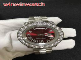 Big diamond men039s watches TOP quality silver stainless steel MultiColor dial work smooth sweeping hands automatic Diamond Wa4467768