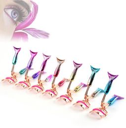 Mermaid Eyelash Curlers Eye Lashes Curling Clip False Tweezers Eyelashes Cosmetic Beauty Makeup Tool Metal Accessories6825330