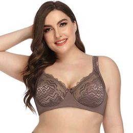 Bras Beauwear Sexy Lingerie for Women 40C 42C 44C 46C Large Size Female Lace Bra Adjust Bras Ultra Thin No-Padding Underwear Y240426