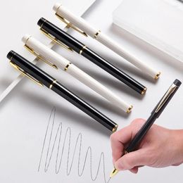 Simple Metal Gel Pen Solid Color Business Signature Student Stationery Writing Tools School Office Supplies Souvenir Gifts