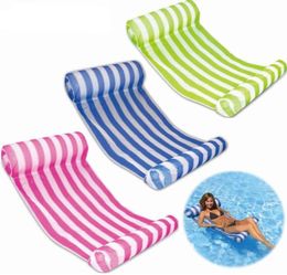 Fashion Inflatable Floating Water Hammock Swimming Pools Spas Bed Chair For Beach Playing Tool 70132cm WX95918451703