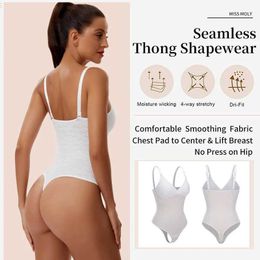 Women's Shapers 3-in-1 lace thong for womens tight fitting clothing seamless all shape slim waist abdominal control underwear flat abdomen smooth Faja Y240429IQSF