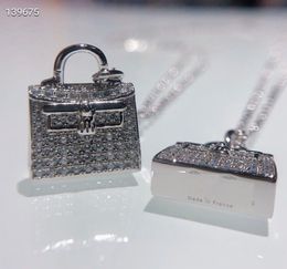 Neue Tasche mit Diamond Halskette Frauen Schlüsselbeinkette mit Diamanten Einfaches Netz rotes Allmatch Sterling Silber Schmuck 6041801