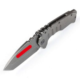 Popular Outdoor Knife 440 Stainless Steel Survival Knife Hiking Hiking Hunting Camping Tool with Stone-washed Steel Handle