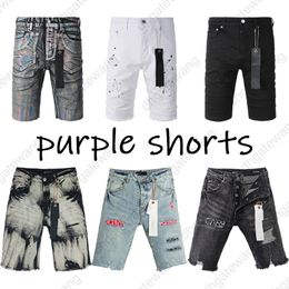 designer mens shorts purple jeans purple brand summer hole High Street Washed Old Jeans Long Jeans
