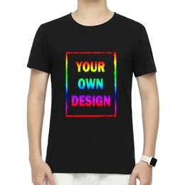 Custom T-Shirt 100% Cotton Quality Fashion WomenMen Top Tee DIY Your Own Design Brand Print Clothes Souvenir Team Clothing 240428