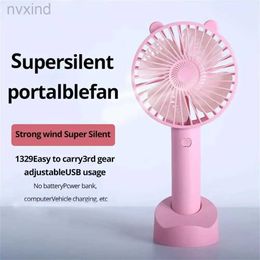 Electric Fans USB Mini Handheld Fan Cooler Portable Small Charging Fan Mini Silent Charging Desk Dormitory Office Student Gifts Long Enduranc d240429