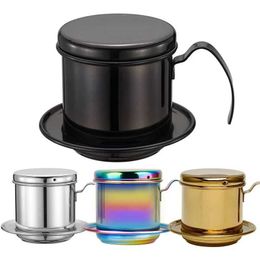 Mugs Stainless Steel Filter Cup for Coffee Maker Vietnamese Style Dripper Pot Filter Office Home Traveling J240428