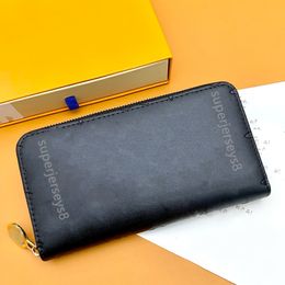 zipper Wallet Men Women Zipper Long Wallet Embossed Coin Purse Card Holder Designer Clutch Card holder passport mens wallet