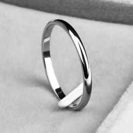 Band Rings Knock Titanium Steel Rose Gold Anti-Allergy Smooth Simple Couples Bijouterie For Man Or Woman Gift Drop Delivery Jewellery Otk8A