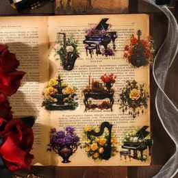 Gift Wrap 30Pcs PET Sticker Supplies Baroque Concert Handbook Material Decoration Collage Primer Memo Package Scrapbook 134 107mm