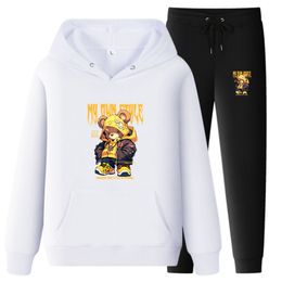 Sonbahar Kış Sıcak Satış Kadınlar Sıradan Takip Kapşonlu Sweatshirt ve Jogger Pantolon 2 PCS Set Kıyafetleri Lady Hoodie Spor Giyim