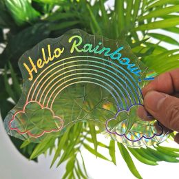 Decorations 2022 Sun Catcher Window Stickers Rainbow Wall Gluefree Sticker DIY Decal Garden Decoration for Home Decor Rainbow Maker