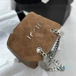 10A Fashion Mini passend Frauen Wildleder Basketbag Klassische Handtasche Diamantgitter Luxus All Reißverschluss gesteppt tragbares Achselstasche Design