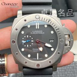AAA Quality Watches Mens Automatic Titanium luxury watch Penerei Mens Watch Submarine Series Automatic Mechanical Watch 300 Metre Waterproof Night Glow Divi
