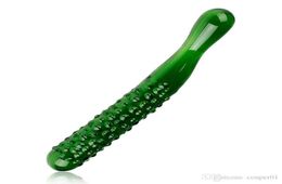 GLASS dildo realistic cucumber Stimulating Butt Plug TOYS sex furniture Crystal anal dildo sex Toys for women7177557