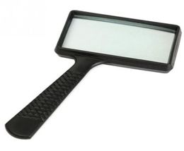 High quality 3X Rectangular Handheld Large Reading Magnifying Glass Magnifier For Reading Black5899983