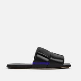 Damen Designer Patch Flat Mule Sandal Slipper Botegaveneta Italienische Marke gepolstert Intreccio Leder Flat Mules xncz