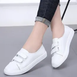 Casual Shoes White Leather PU For Women Breathable Running Students Sneakers Tenis Autumn Ladies Flat Zapatos