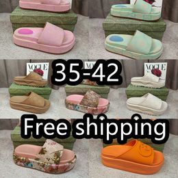 Designer Sandals Luxury Shoes style Slippers Slide Macaron thick bottom non-slip soft bottom fashion house slipper women wear beach flip-flops clearance sale