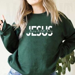 MI41 Men's Hoodies Sweatshirts Jesus Sweatshirt Christian Hoodie Religious Bible Verse Sweater Motivational Faith Outfit Trendy Crewneck d240429