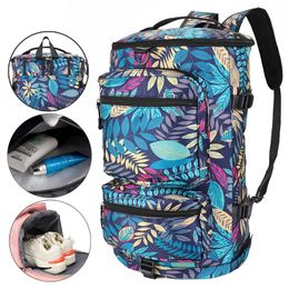 Gym Fitness Backpack Travel Bag Men Women Outdoor Shoulder Multifunctional Yoga Large Capacity Shoes Bags Dry Wet Duffle Daypack 240415