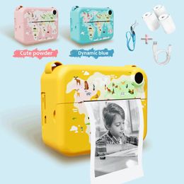 Instant Print Camera For Kids Christmas Birthday Gifts HD Digital Video Cameras For Toddler Portable Toy 240422