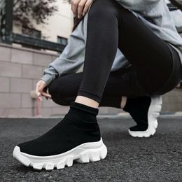 Casual Shoes Sneakers For Women Men Comfortable Sock Boot Light Walking Ankle Boots Couples Non-slip Thick Soled Sport Tenis