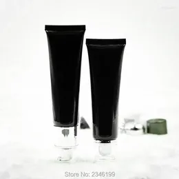 Storage Bottles Wholesale 50ML50g 50pcs Mysterious Black Cosmetic Soft Tube Shampoo Body Lotion Container Plastic Packaging For Travel