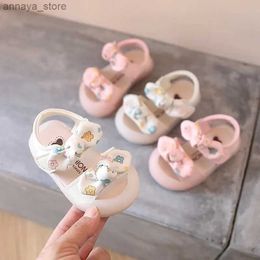 Sandals Preschool Shoes Baby Girls Anti slip First Step Walker Baby SandalsL240429