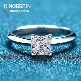 Band Rings Knobspin Price cut Mosquito R925 SterlSliver 1CT 2CT D VVS1 Laboratory Diamond with GRA Fine Womens Wedding Ring J240429