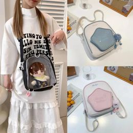 Waist Bags Y2k Kawaii Itabag Japan Women 2024 Versatile Transparent Colour Square Bag Large Capacity Casual Straddle Single Shoulder