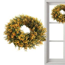 Decorative Flowers Front Door Wreath Christmas Autumn Wreaths Spring Harvest Wall For Bedroom And Mantle