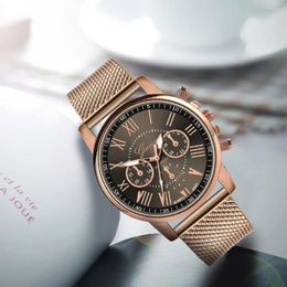 Wristwatches Women's Watches Luxury Quartz Sport Military Stainless Steel Dial Leather Band Wrist Dress Geneva Watch Women Simple