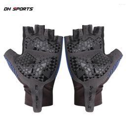 Cycling Gloves Non-slip Half Finger Men Wear-resisting Palm Thickened GEL Absorbing Summer Lycra Breathable For Bicycle