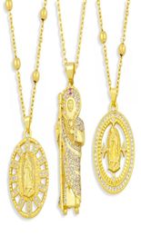 Pendant Necklaces Virgin Of Guadalupe Necklace Pave Crystal For Saints Catholic Religious Jewellery San Judas Tadeo Nkez6117854043977678