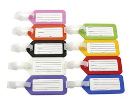 Plastic Luggage Tag Holder Labels Strap Name Address ID Suitcase Portable Tag Baggage Travel Luggage label7239557