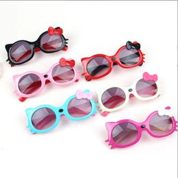 Adorable Color Block With Bow Decor Large Frame Sunglasses Teens Boys Girls Outdoor Party Vacation Travel kids eyewear 240417