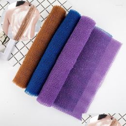 Towel 1Pcs African Net Sponge Exfoliating Body Scrubbing Wash Washcloth Long Bathing Shower Cleaning Tools Drop Delivery Home Garden Dhjvt