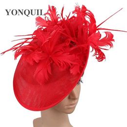 Wide Brim Hats Bucket Hats Vintage Chic Party Fascinator Hat Elegant Womens Vintage Headwear Hair Pin Used for Formal Occasions Church Chic Fedora Hat Y240426