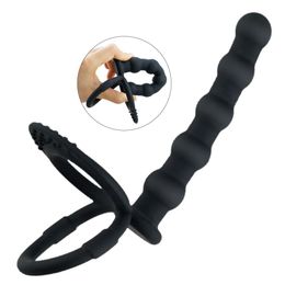 Anal Sex Toy Anal Beads Double Penetration Strap on Dildo Silicone Anal Butt Plug Intimate Products Adult Sex Toys for Couplesfact8866870