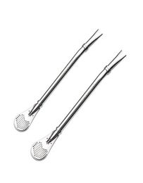 Stainless steel Bombilla straws Yerba mate straw Philtre straw drinking gourd Philtre spoon party bar supplies LX35264346313