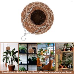 Vases Coconut Palm Hanging Basket Wall Pendant Plant Hanger Planter Vase Woven Classic Porch