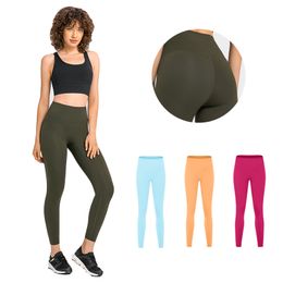 No See-Through Leggings Inseam Yoga Pants High Waisted Soft Workout Tights
