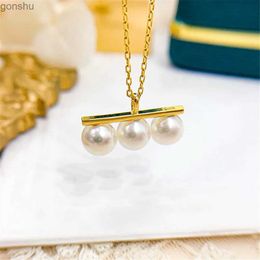 Pendant Necklaces DIY Pearl Accessories S925 Sterling Silver Pendant Empty Stand K Gold Multi Bead Jade Necklace Pendant Suitable for 6-7mm Round Beads.WX