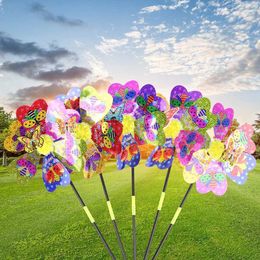 Garden Decorations 1Pc Colorful Sequin Windmill Cartoon Animal 3D Pinwheel Home Garden Decoration Wind Spinner Whirligig Yard Decor Outdoor Kid Toy