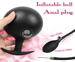 Balls Pump Inflatable Anal Butt Plug Expander Toy Vaginal Dilator Gay Sex Toys For Women Big Anus Dildo Adult Silicone Men Y2011184531641